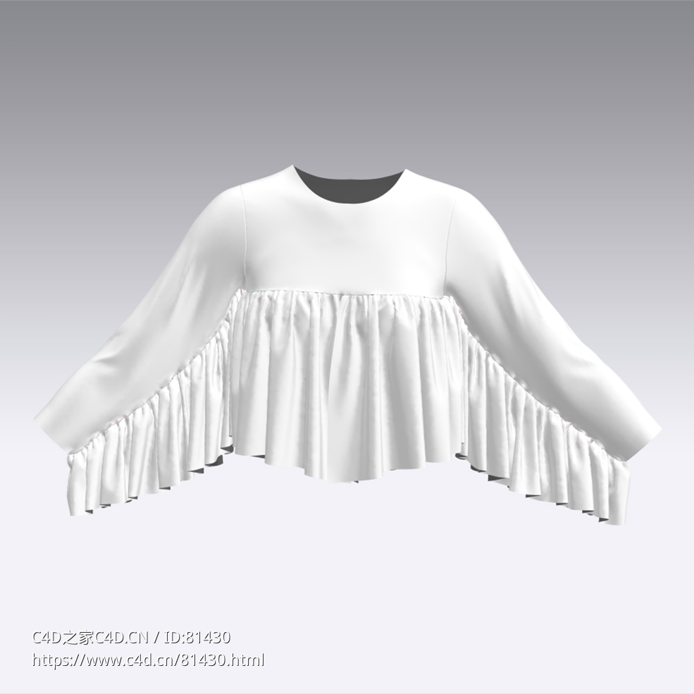 c4d模型女性衣服上衣Sleeves-20 - C4D之家 - 20.jpg