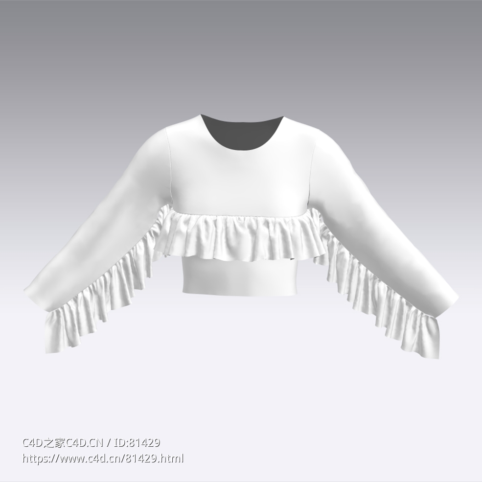 c4d模型女性衣服上衣Sleeves-19 - C4D之家 - 19.jpg