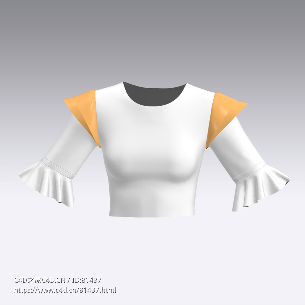 c4d模型女性衣服上衣Sleeves-22 - C4D之家 - 22.jpg