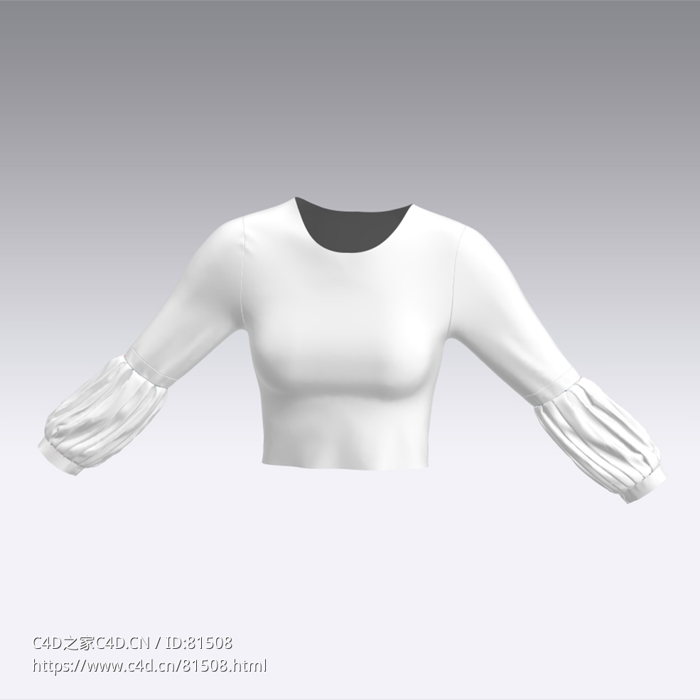 c4d模型女性衣服上衣Sleeves-39 - C4D之家 - 39.jpg