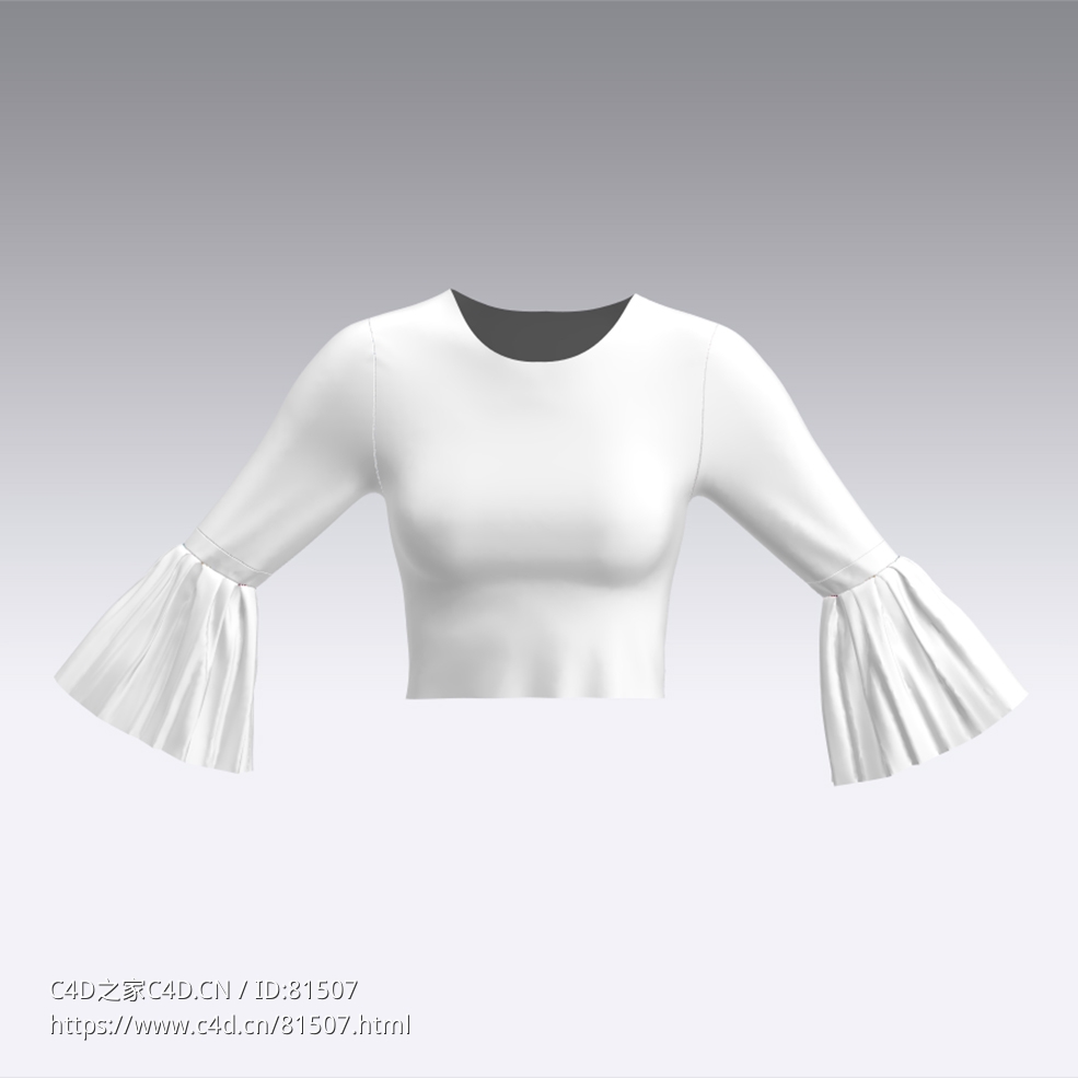 c4d模型女性衣服上衣Sleeves-38 - C4D之家 - 38.jpg