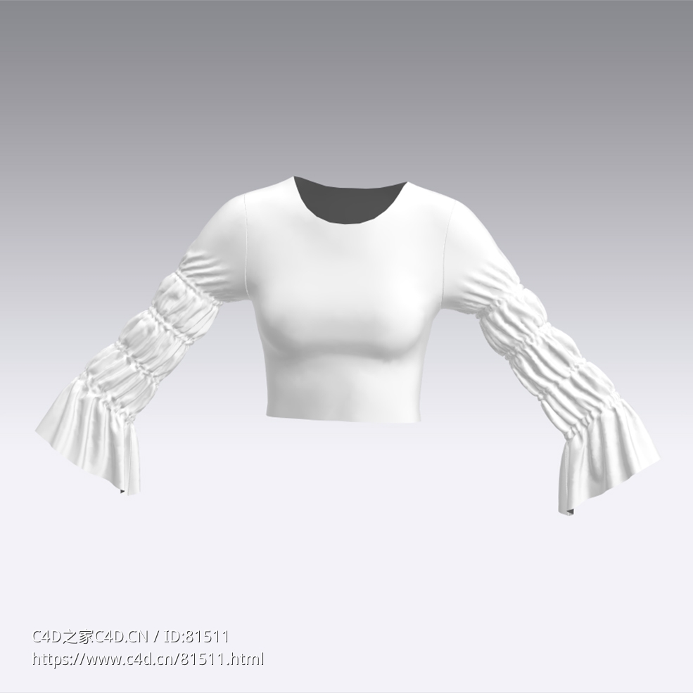 c4d模型女性衣服上衣Sleeves-42 - C4D之家 - 42.jpg