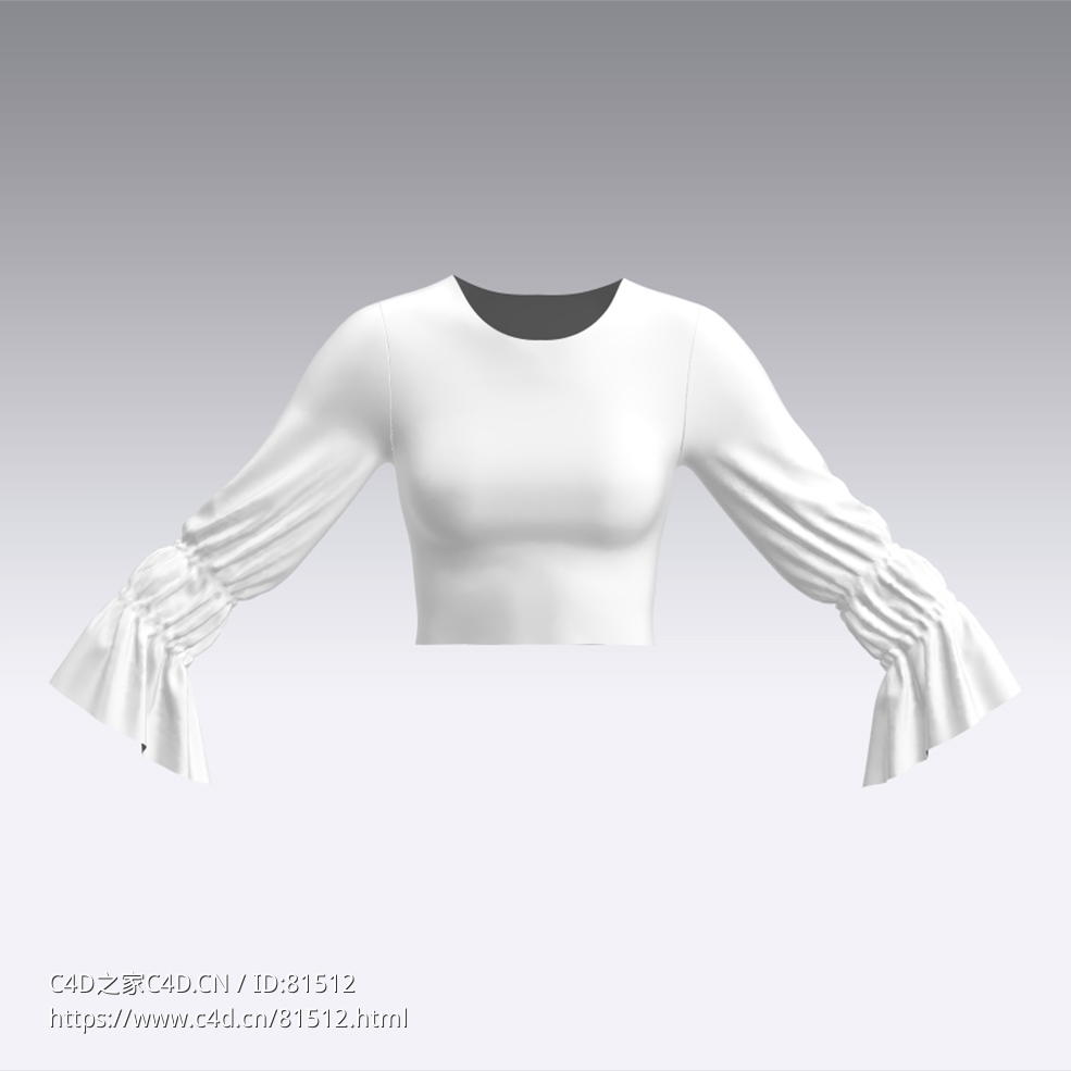 c4d模型女性衣服上衣Sleeves-43 - C4D之家 - 43.jpg