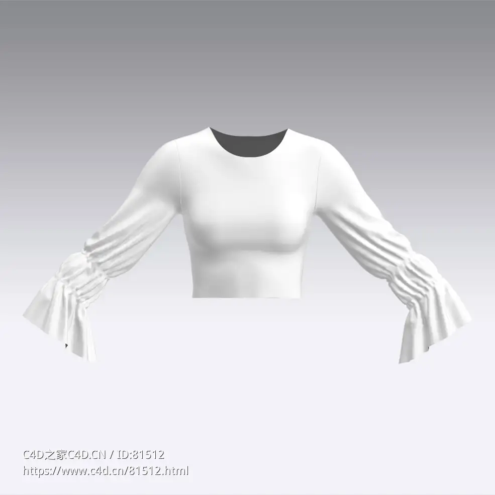 c4d模型女性衣服上衣Sleeves-43 - C4D之家 - 43.jpg