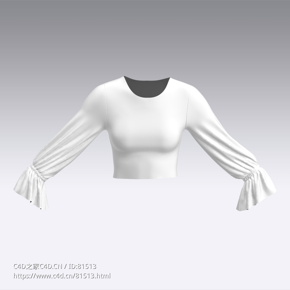 c4d模型女性衣服上衣Sleeves-44 - C4D之家 - 44.jpg