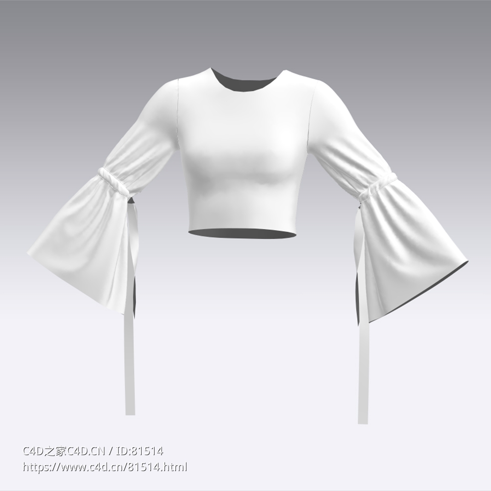 c4d模型女性衣服上衣Sleeves-45 - C4D之家 - 45.jpg