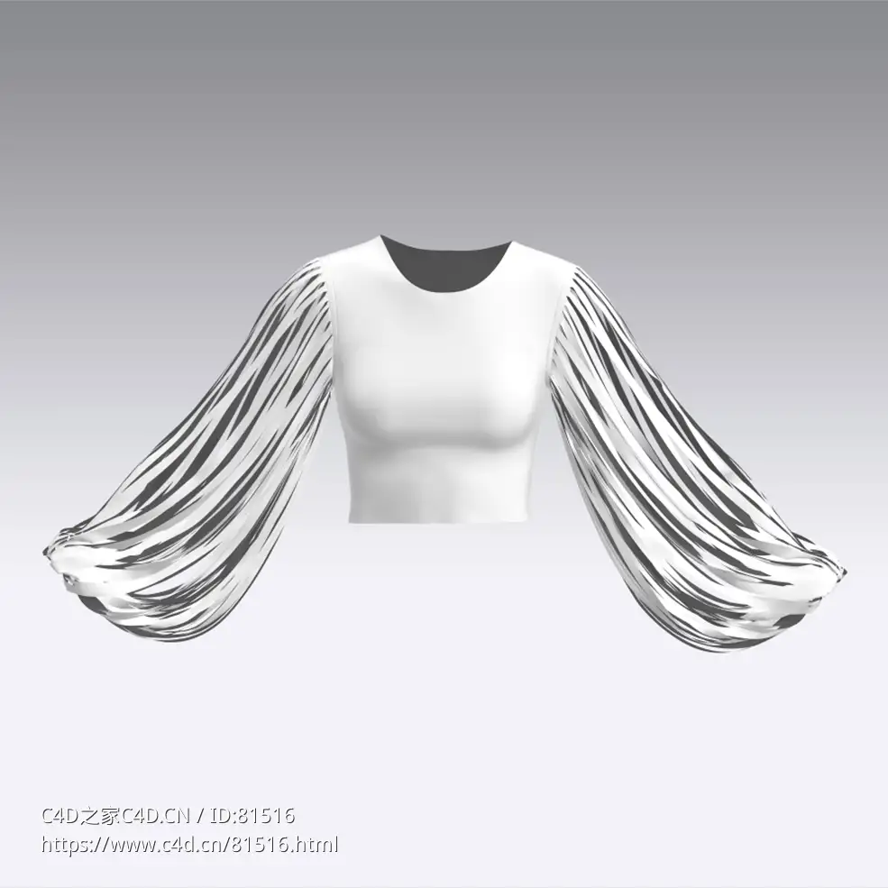 c4d模型女性衣服上衣Sleeves-47 - C4D之家 - 47.jpg