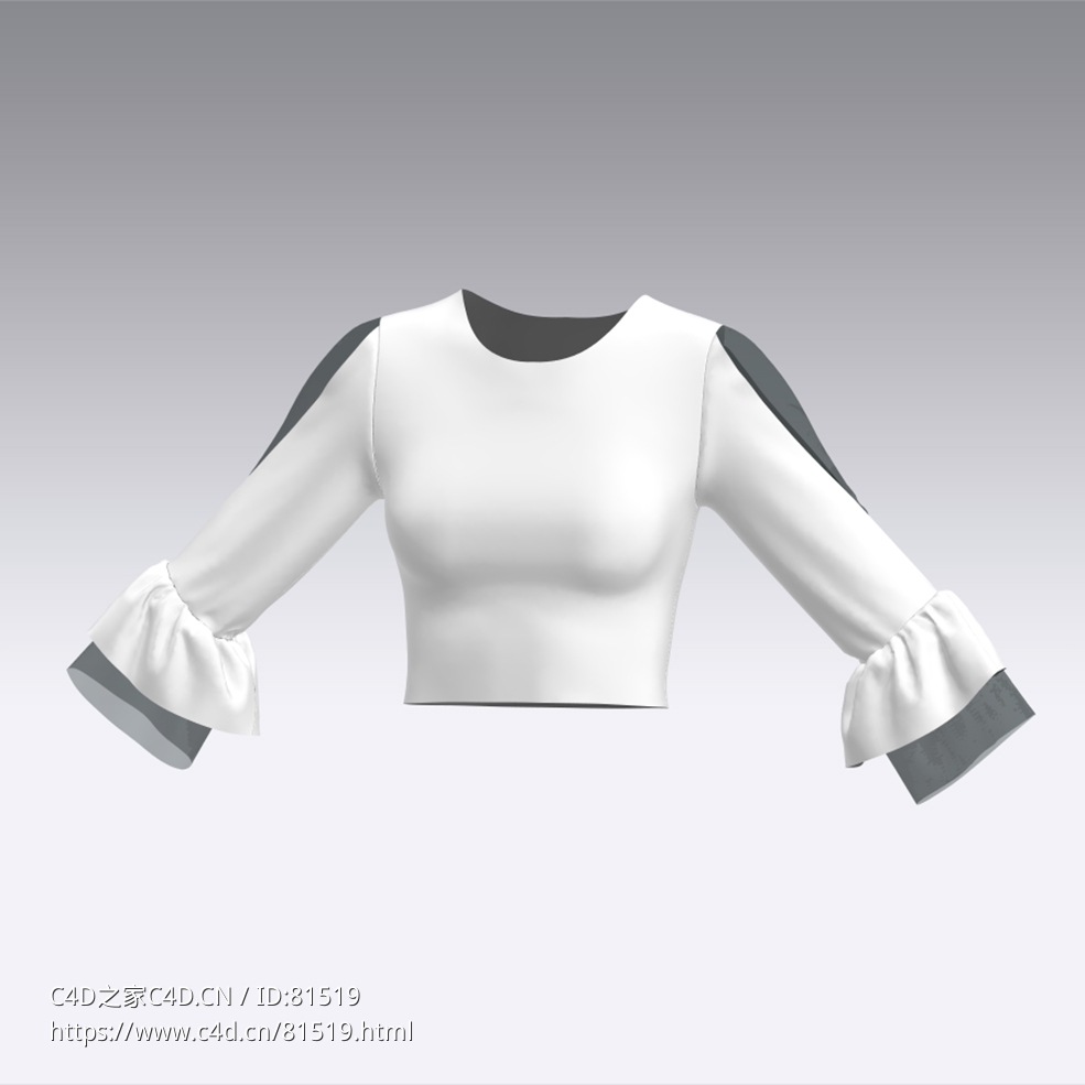 c4d模型女性衣服上衣Sleeves-50 - C4D之家 - 50.jpg