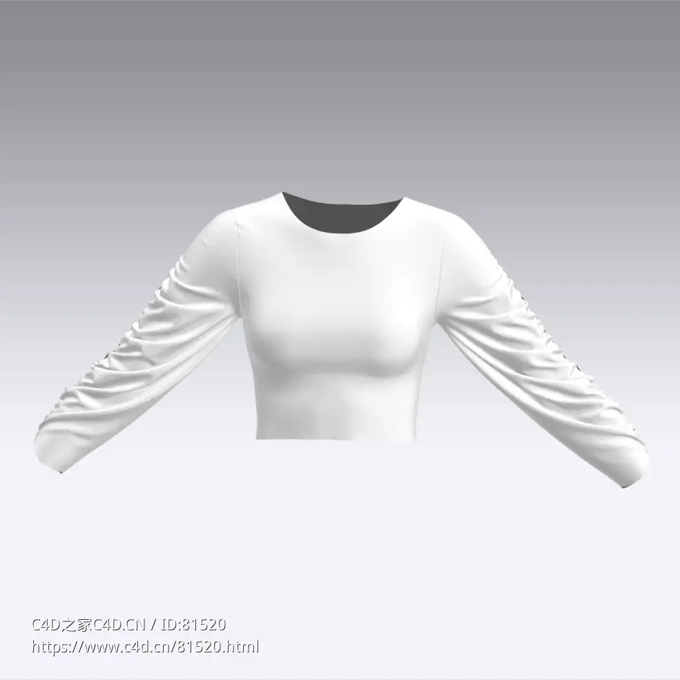 c4d模型女性衣服上衣Sleeves-51 - C4D之家 - 51.jpg