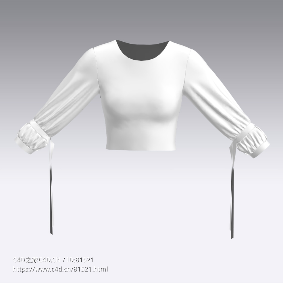 c4d模型女性衣服上衣Sleeves-52 - C4D之家 - 52.jpg