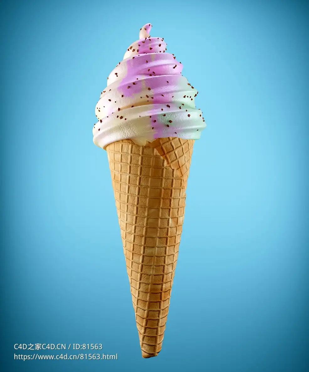 C4D Redshift冰激凌甜筒模型渲染教程 Udemy – Cinema 4D Masterclass Creating Ice Cream Product