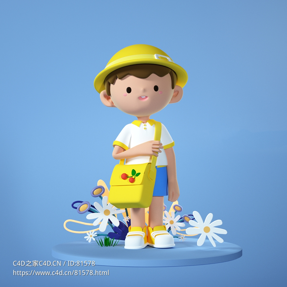 背书包上学的小学生