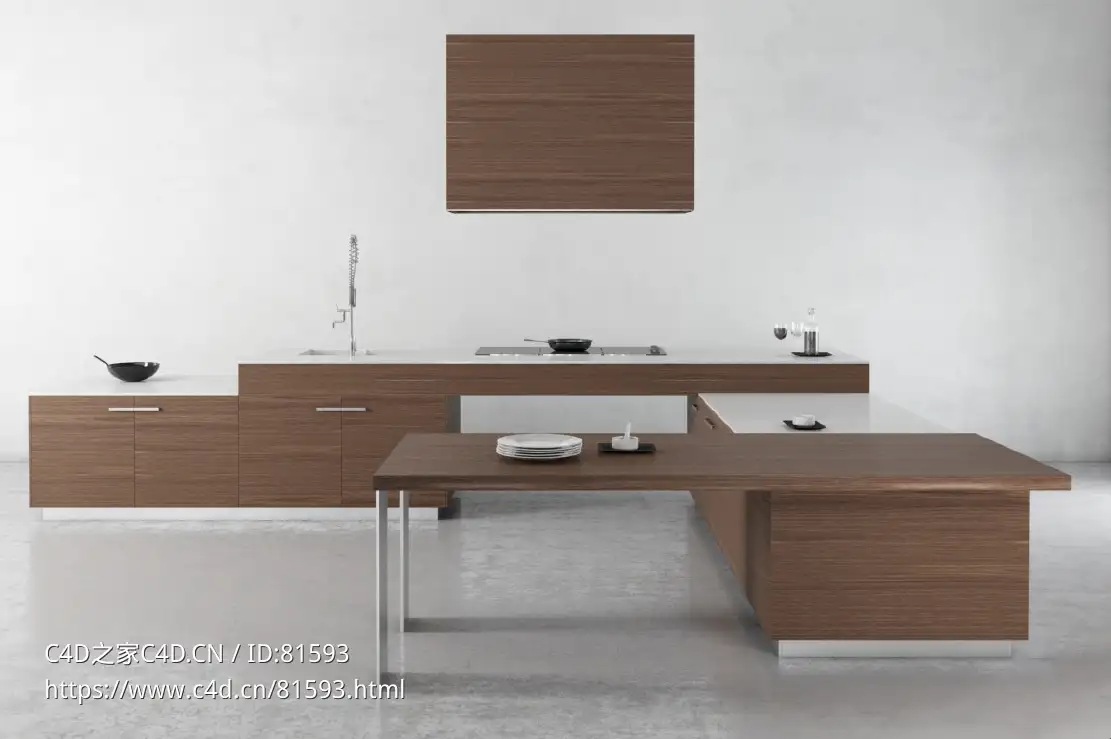 整体厨房厨柜c4d模型Kitchen cabinet - 05 - C4D之家 - 05.jpg