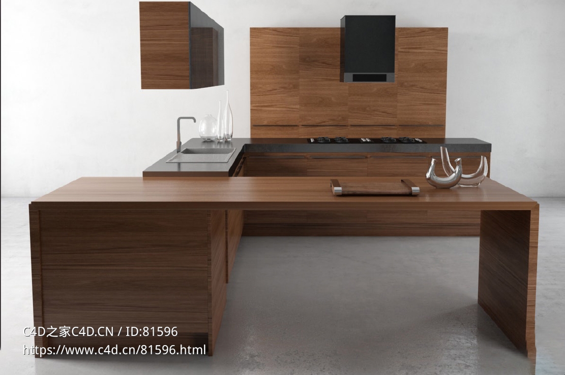 整体厨房厨柜c4d模型Kitchen cabinet - 08 - C4D之家 - 08.jpg
