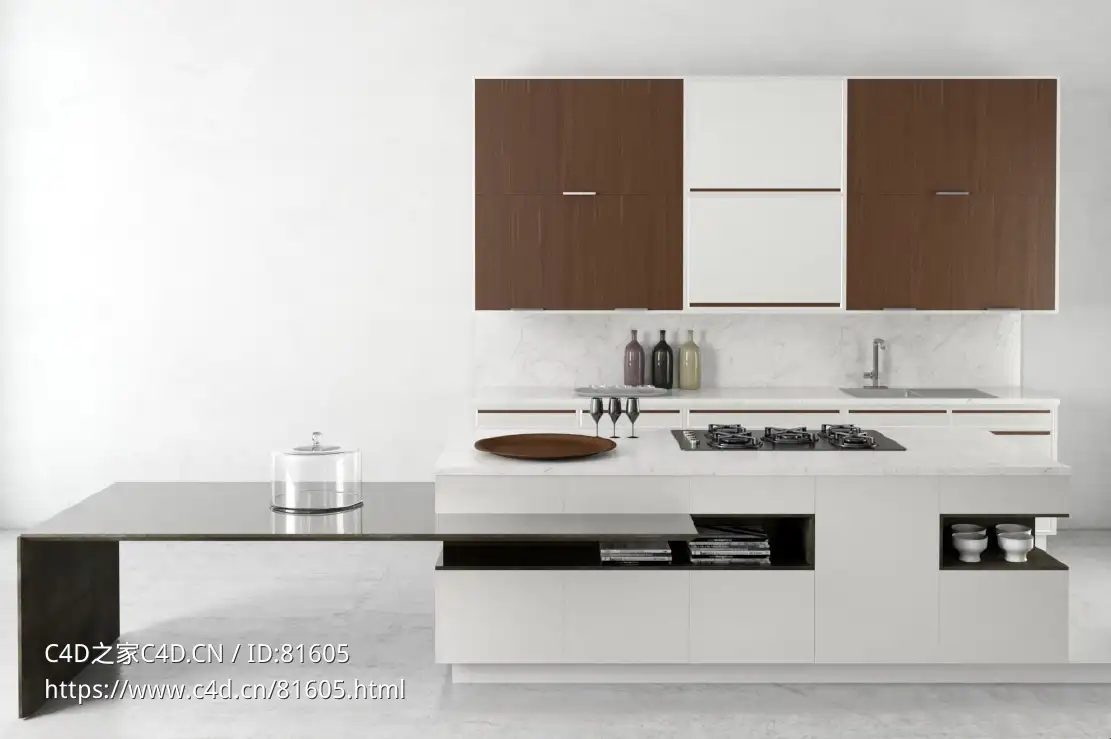 整体厨房厨柜c4d模型Kitchen cabinet - 011 - C4D之家 - 11.jpg