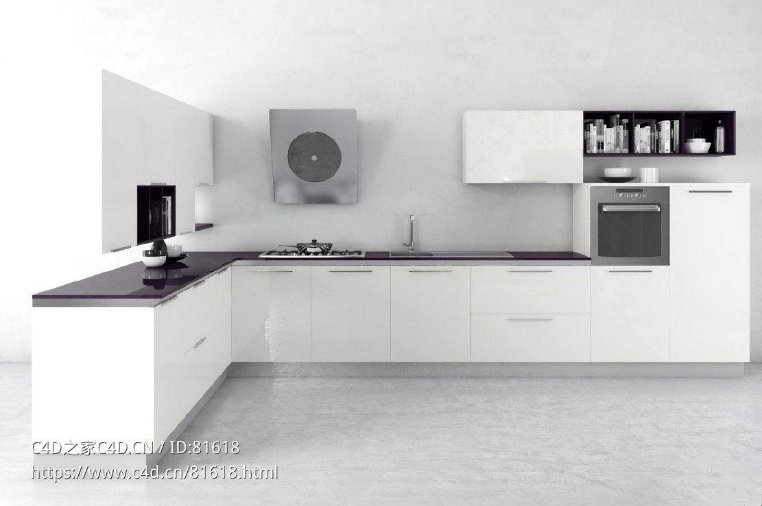 整体厨房厨柜c4d模型Kitchen cabinet - 023 - C4D之家 - 23.jpg