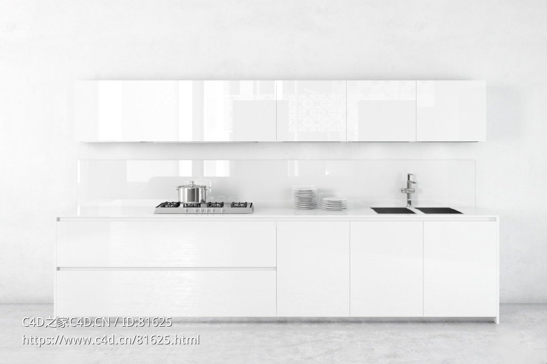 整体厨房厨柜c4d模型Kitchen cabinet - 030 - C4D之家 - 30.jpg