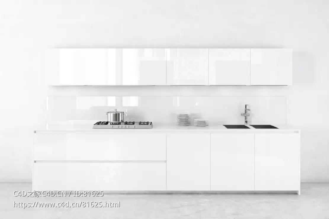 整体厨房厨柜c4d模型Kitchen cabinet - 030 - C4D之家 - 30.jpg