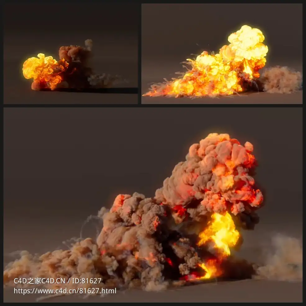50个爆炸特效VDB动画素材