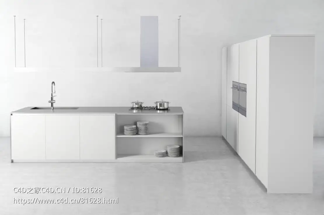 整体厨房厨柜c4d模型Kitchen cabinet - 031 - C4D之家 - 31.jpg
