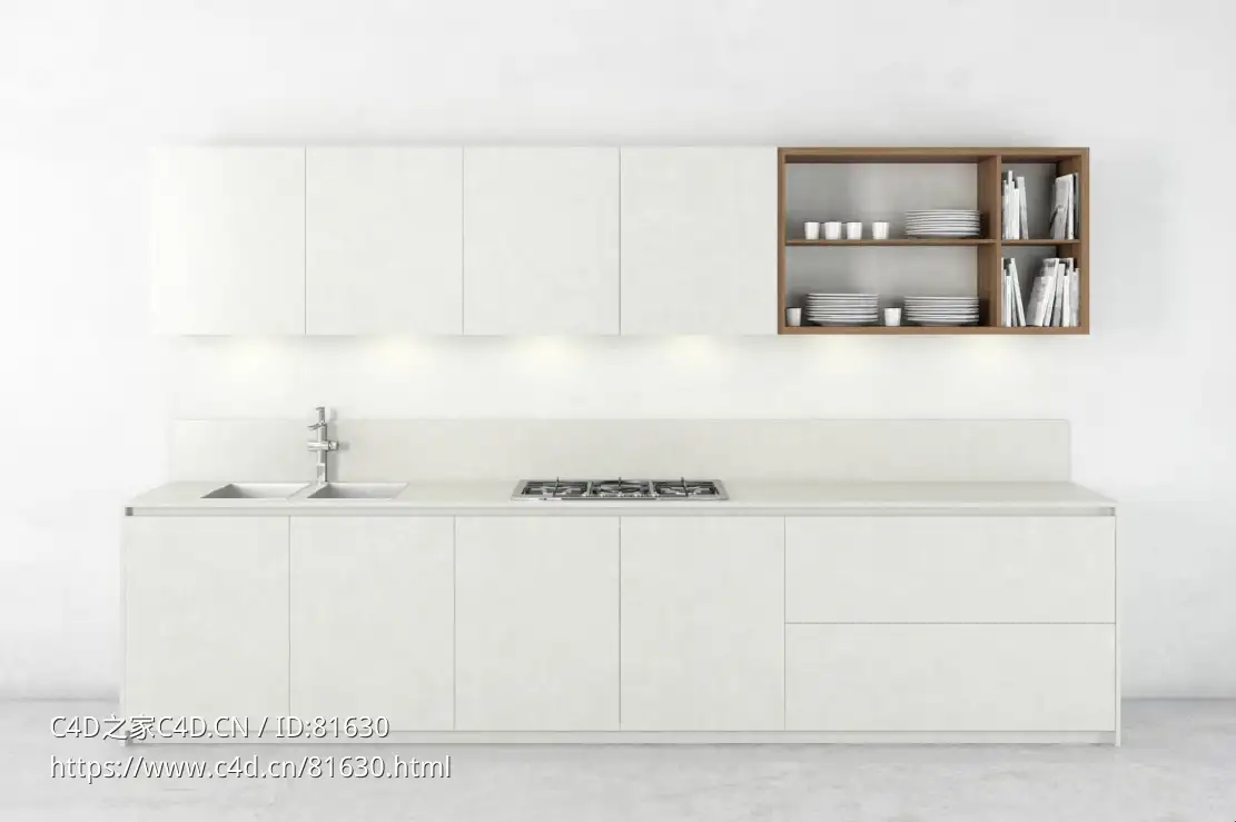 整体厨房厨柜c4d模型Kitchen cabinet - 033 - C4D之家 - 33.jpg