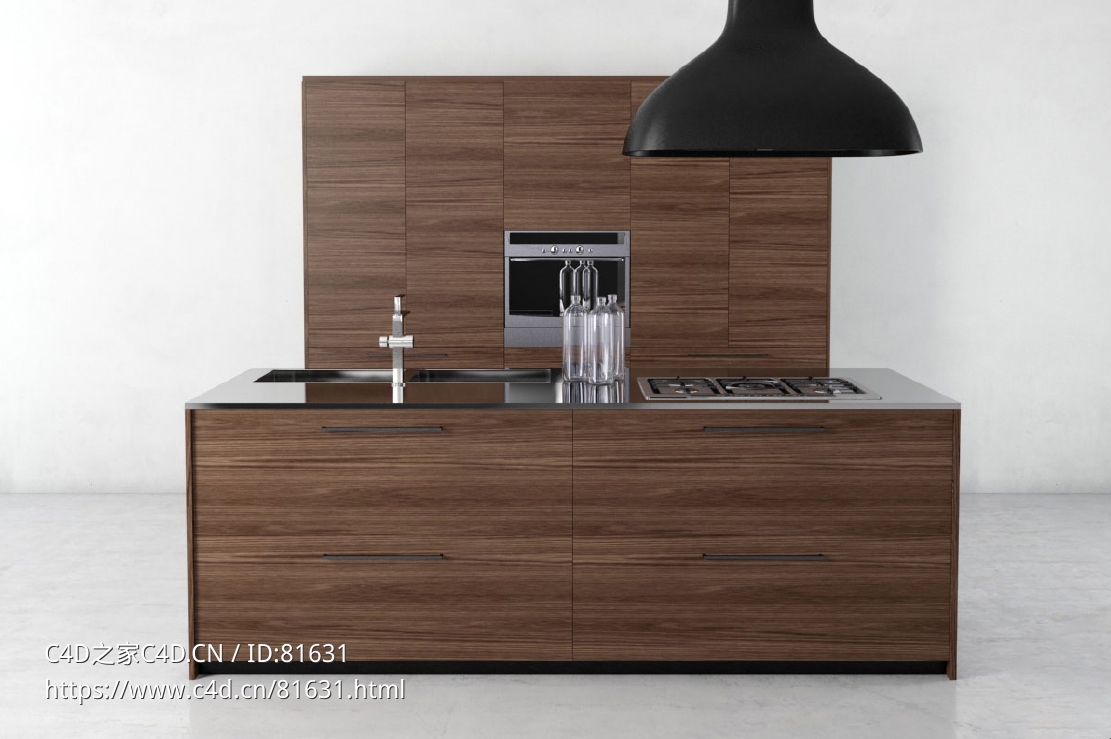 整体厨房厨柜c4d模型Kitchen cabinet - 034 - C4D之家 - 34.jpg