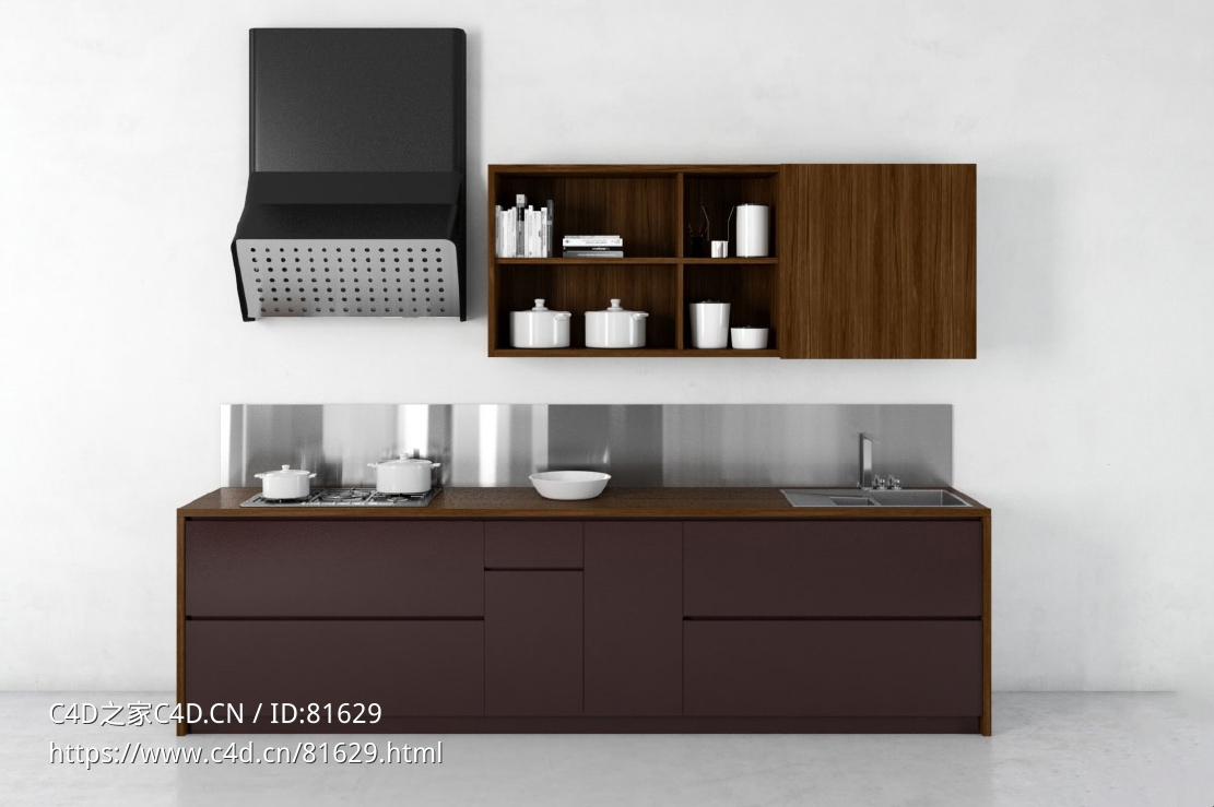 整体厨房厨柜c4d模型Kitchen cabinet - 032 - C4D之家 - 32.jpg
