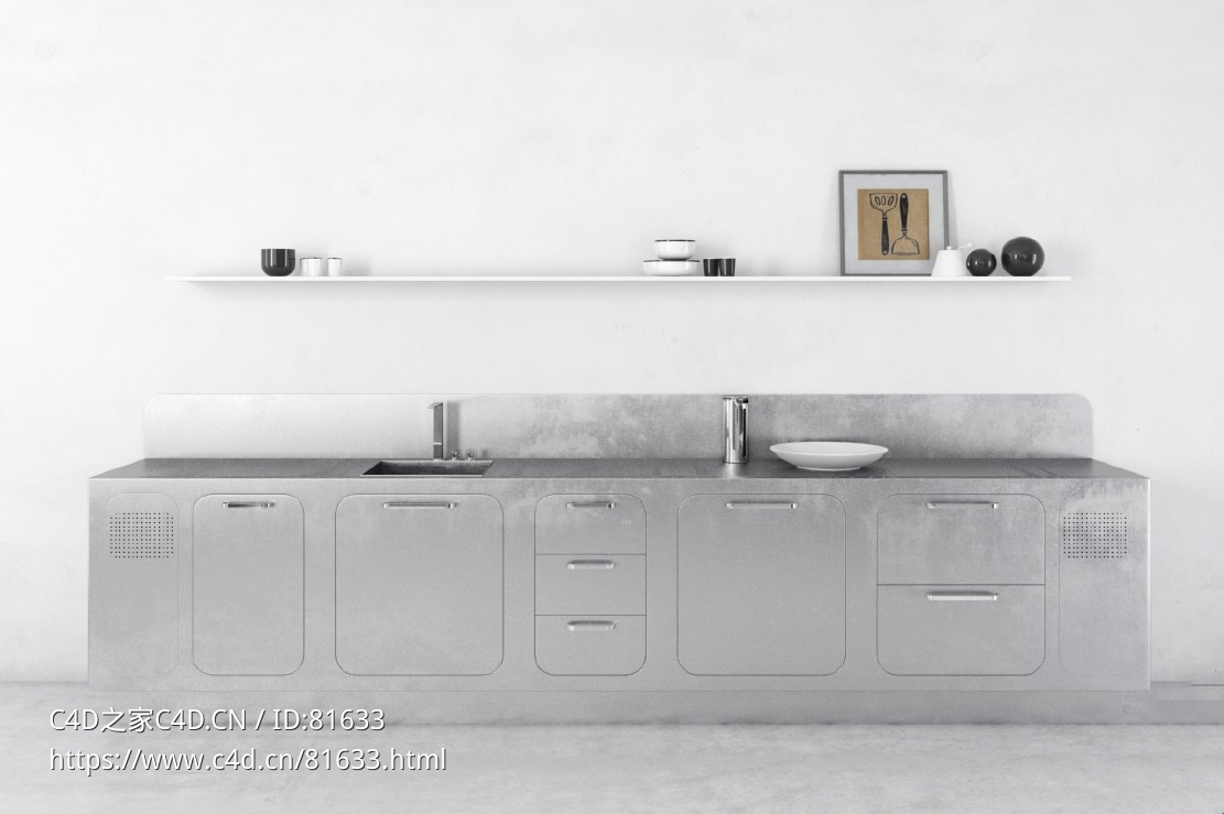整体厨房厨柜c4d模型Kitchen cabinet - 036 - C4D之家 - 36.jpg