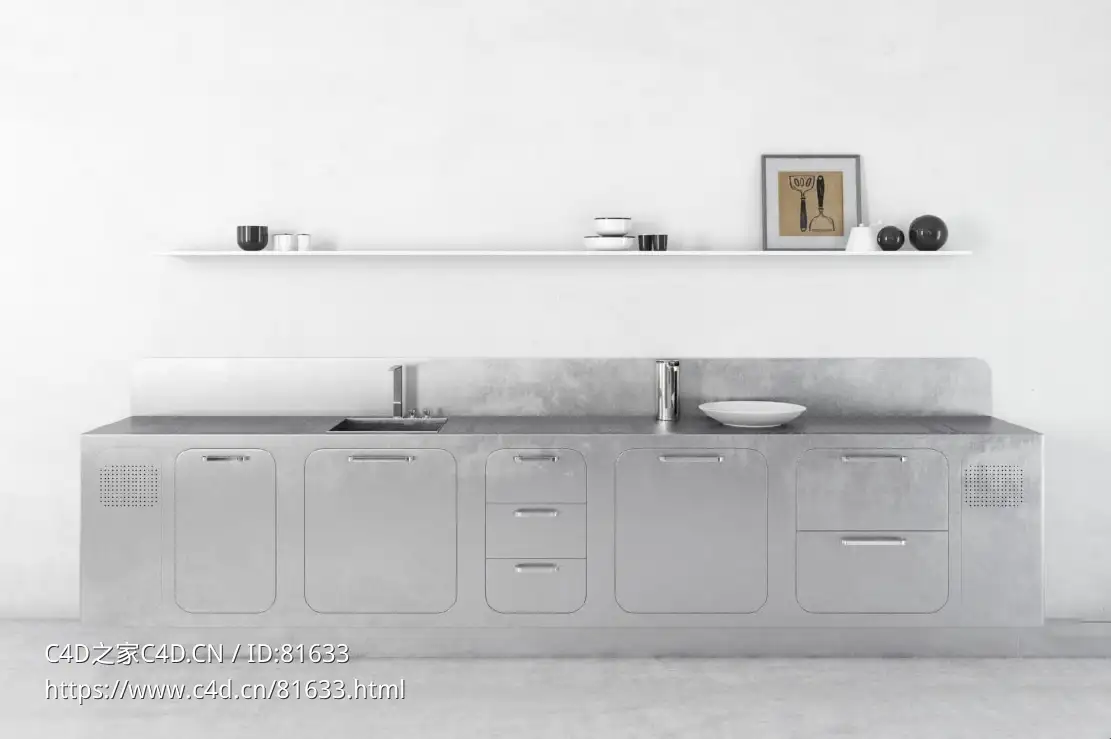 整体厨房厨柜c4d模型Kitchen cabinet - 036 - C4D之家 - 36.jpg