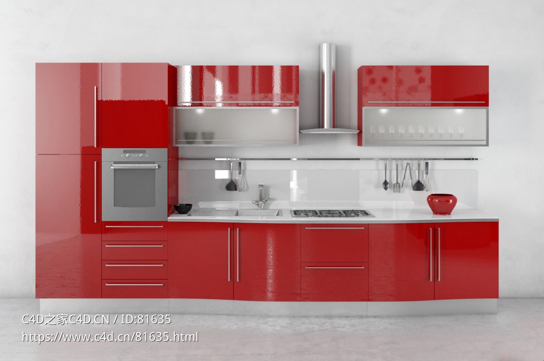 整体厨房厨柜c4d模型Kitchen cabinet - 038 - C4D之家 - 38.jpg
