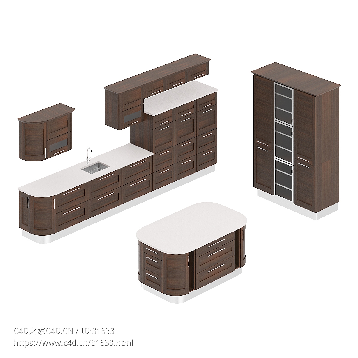 整体厨房厨柜c4d模型Kitchen cabinet - 041 - C4D之家 - 41.jpg