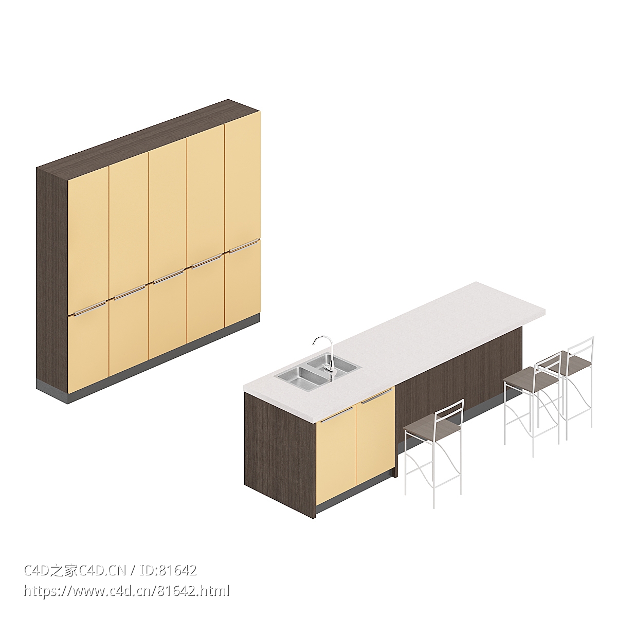 整体厨房厨柜c4d模型Kitchen cabinet - 045 - C4D之家 - 45.jpg