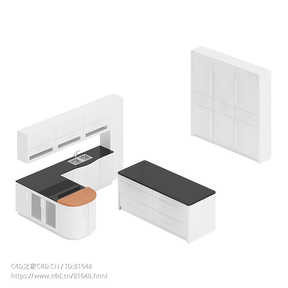 整体厨房厨柜c4d模型Kitchen cabinet - 051 - C4D之家 - 51.jpg