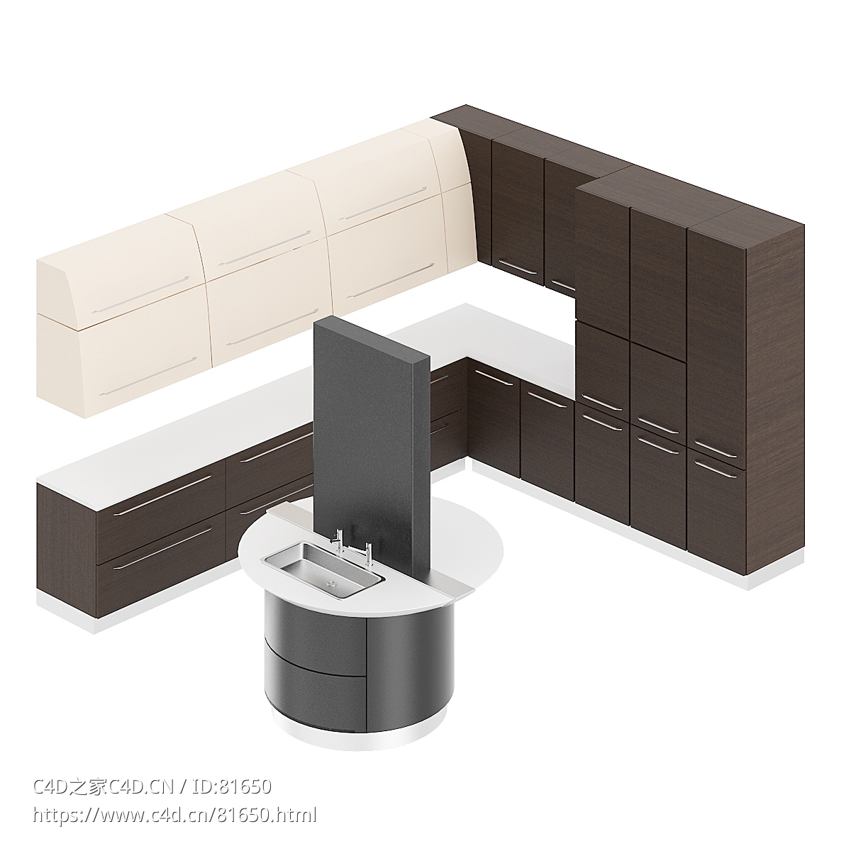 整体厨房厨柜c4d模型Kitchen cabinet - 053 - C4D之家 - 53.jpg
