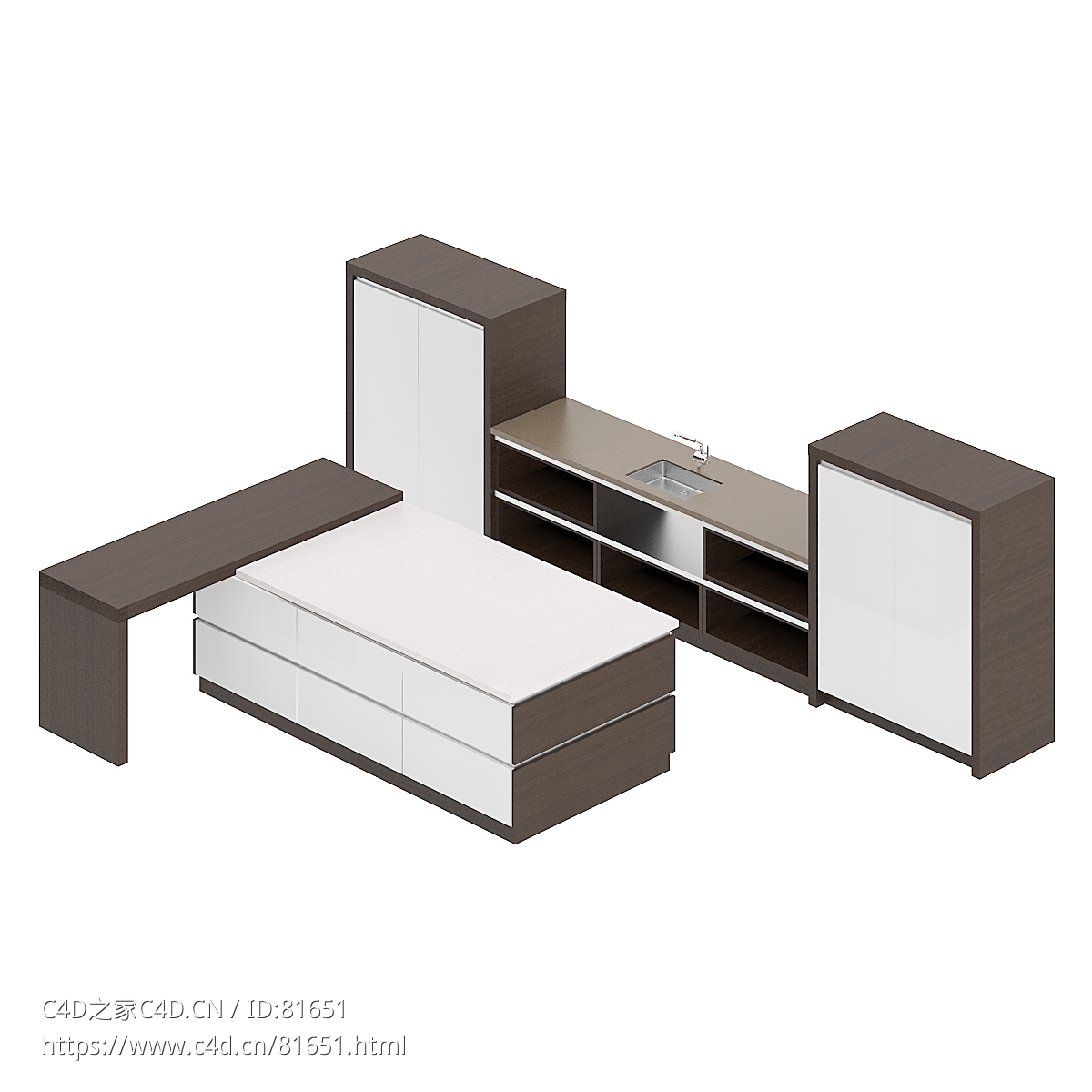 整体厨房厨柜c4d模型Kitchen cabinet - 054 - C4D之家 - 54.jpg
