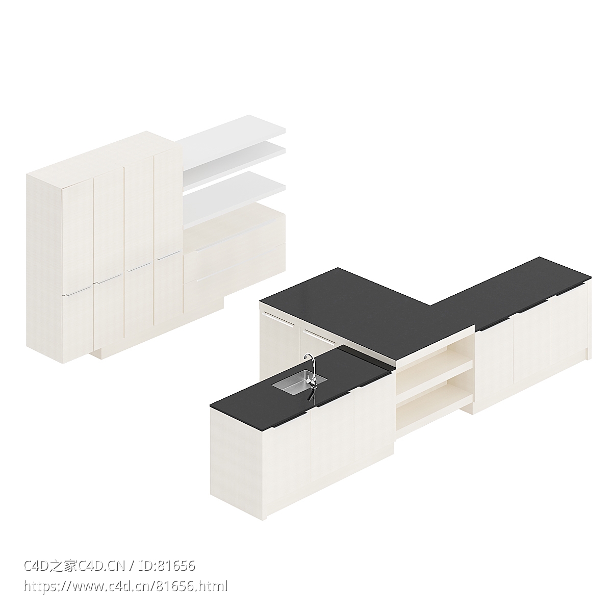整体厨房厨柜c4d模型Kitchen cabinet - 059 - C4D之家 - 59.jpg