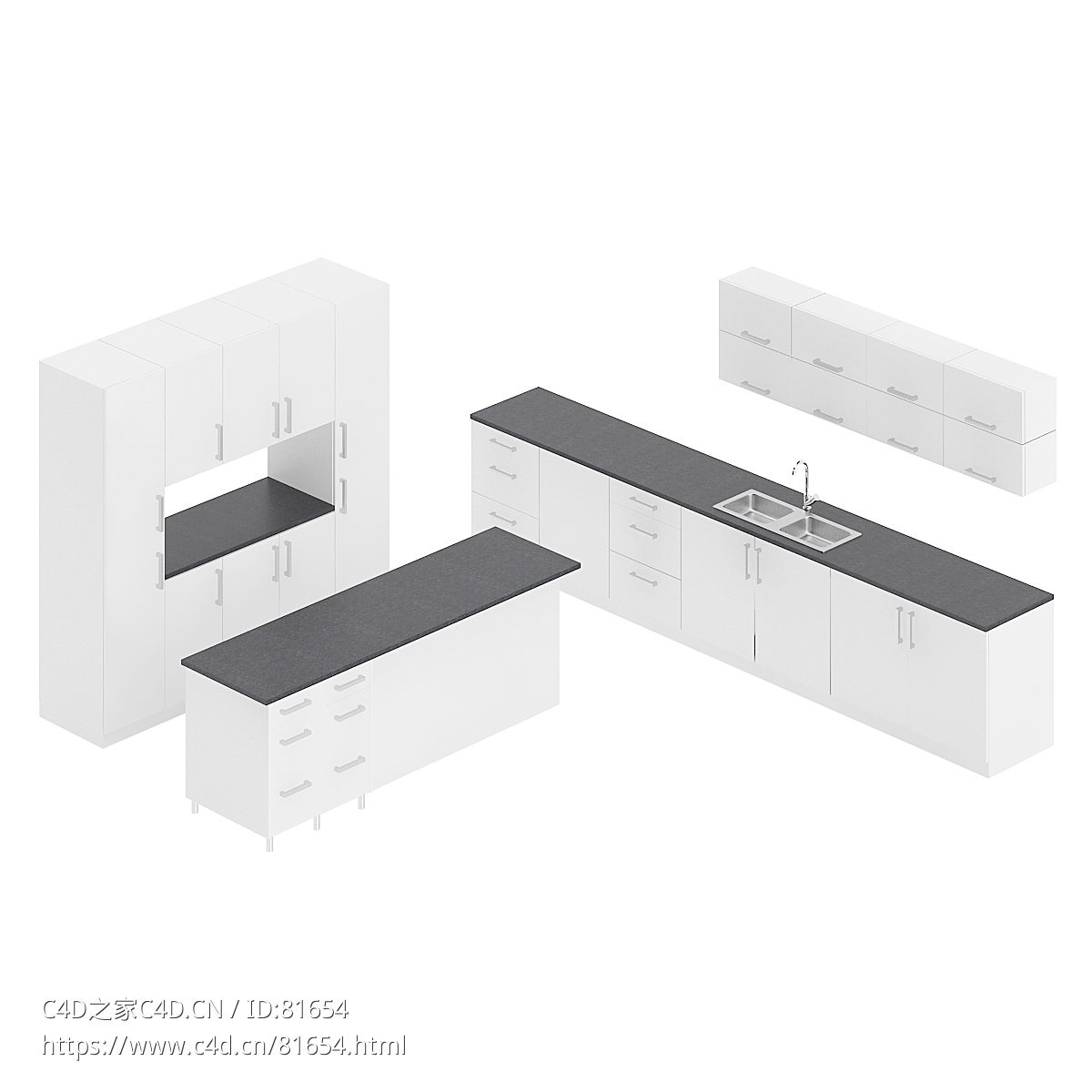整体厨房厨柜c4d模型Kitchen cabinet - 057 - C4D之家 - 57.jpg