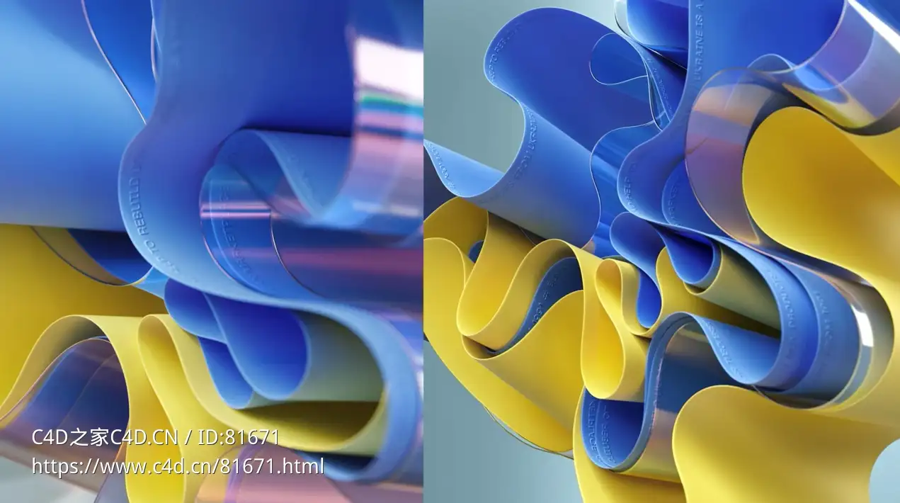 C4D+Redshit渲染器制作复杂抽象布料模拟动画教程Abstract Cloth Animation in Ciema4D