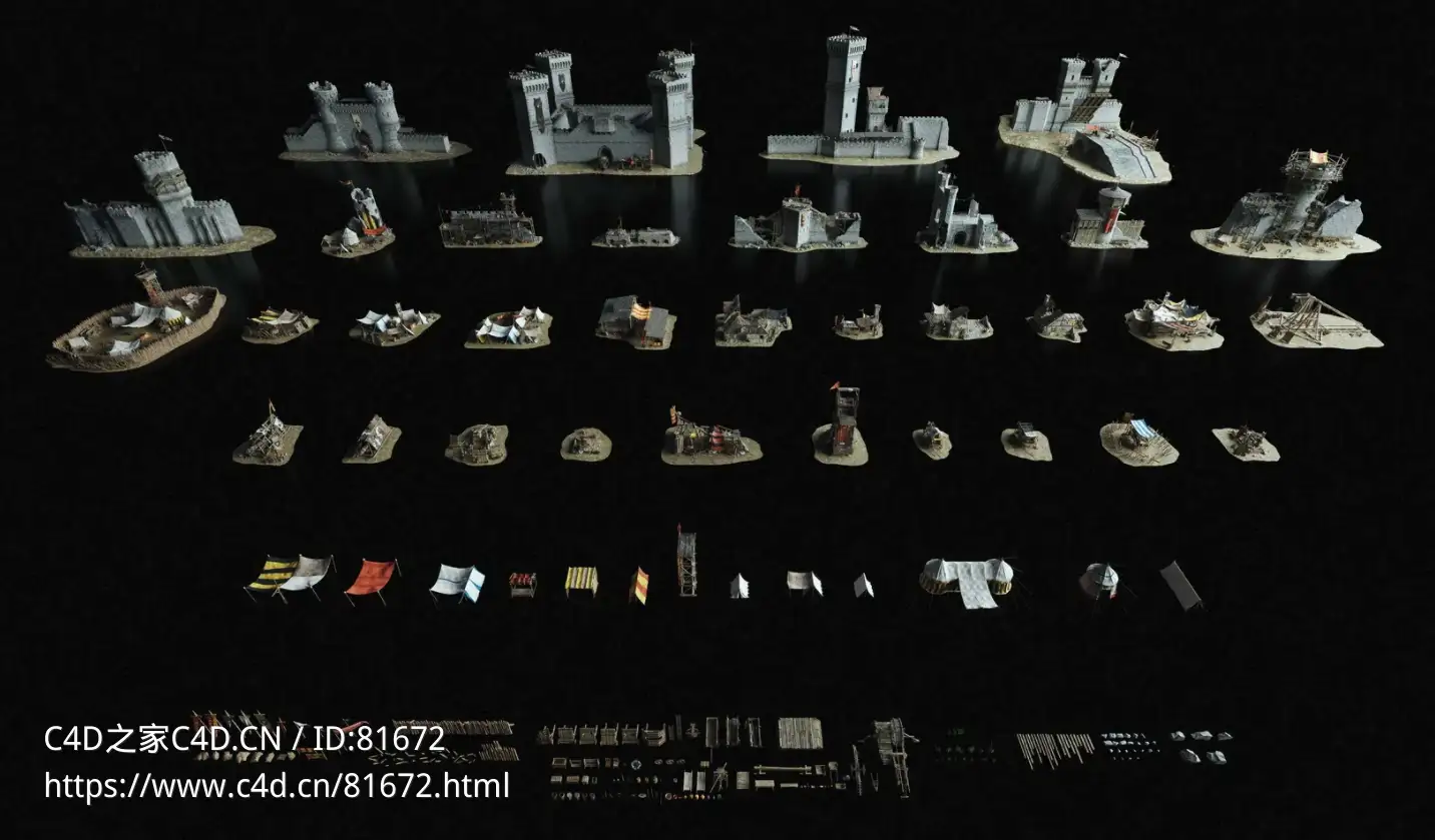 中世纪的战争建筑Kitbash3D-medievalsiege - C4D之家 - 屏幕快照 2023-08-18 下午4.54.09.png
