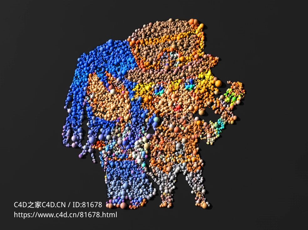 C4D着色器图案生成圆球工程