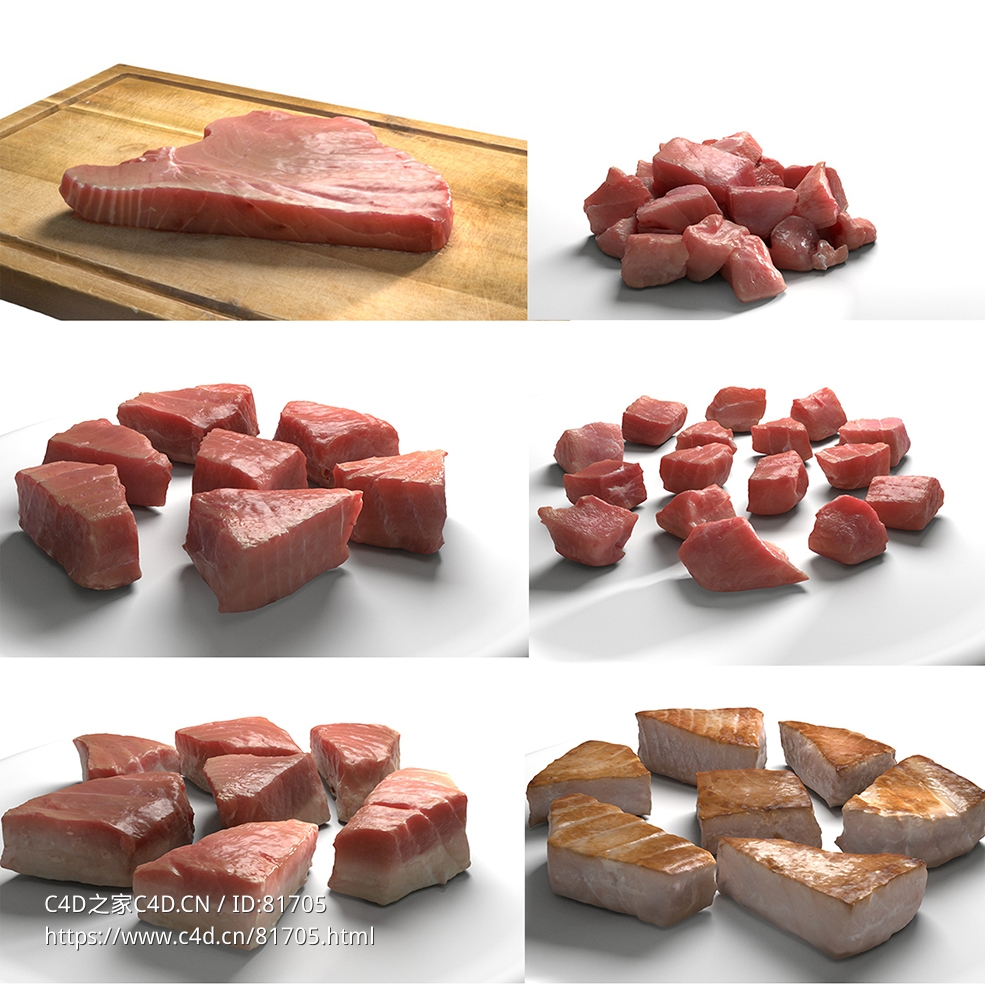 6套金枪鱼肉块Tuna Meat Pack