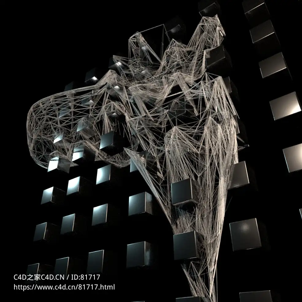 蜘蛛网网线连接constraints spiderweb cannon r16-r23 x-particles cycles4d - C4D之家 - 012.jpg