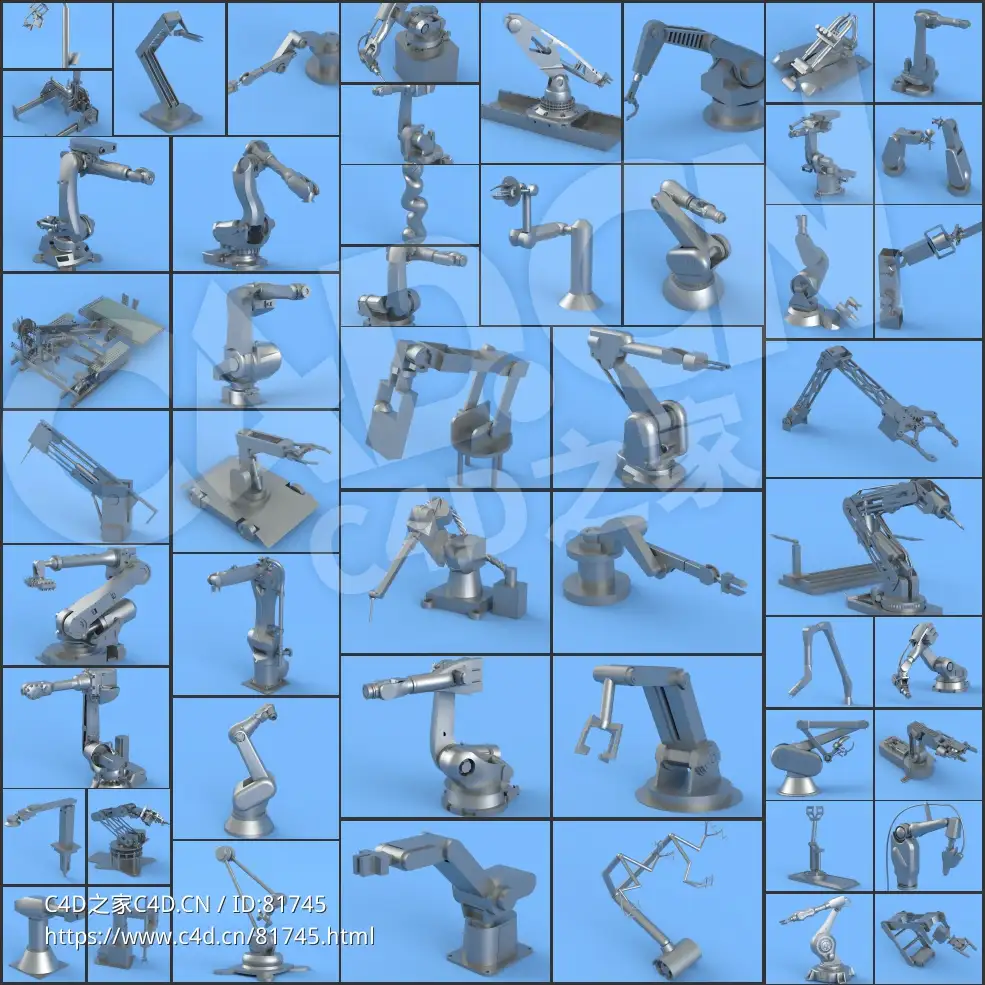 52个工业机械手臂Industrial Robots - C4D之家 - 未命名.jpg