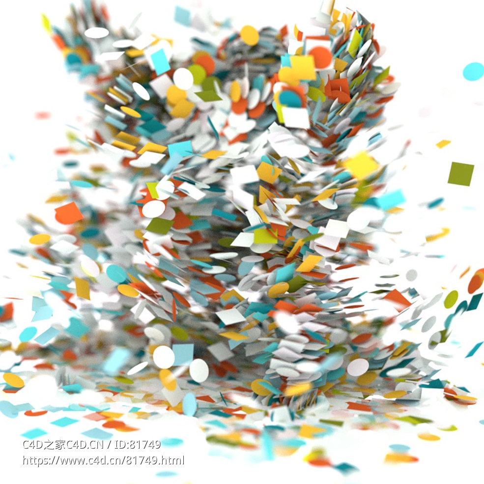 飞舞的五彩纸屑emitter confetti landing r16-r23 x-particles cycles4d - C4D之家 - 032.jpg