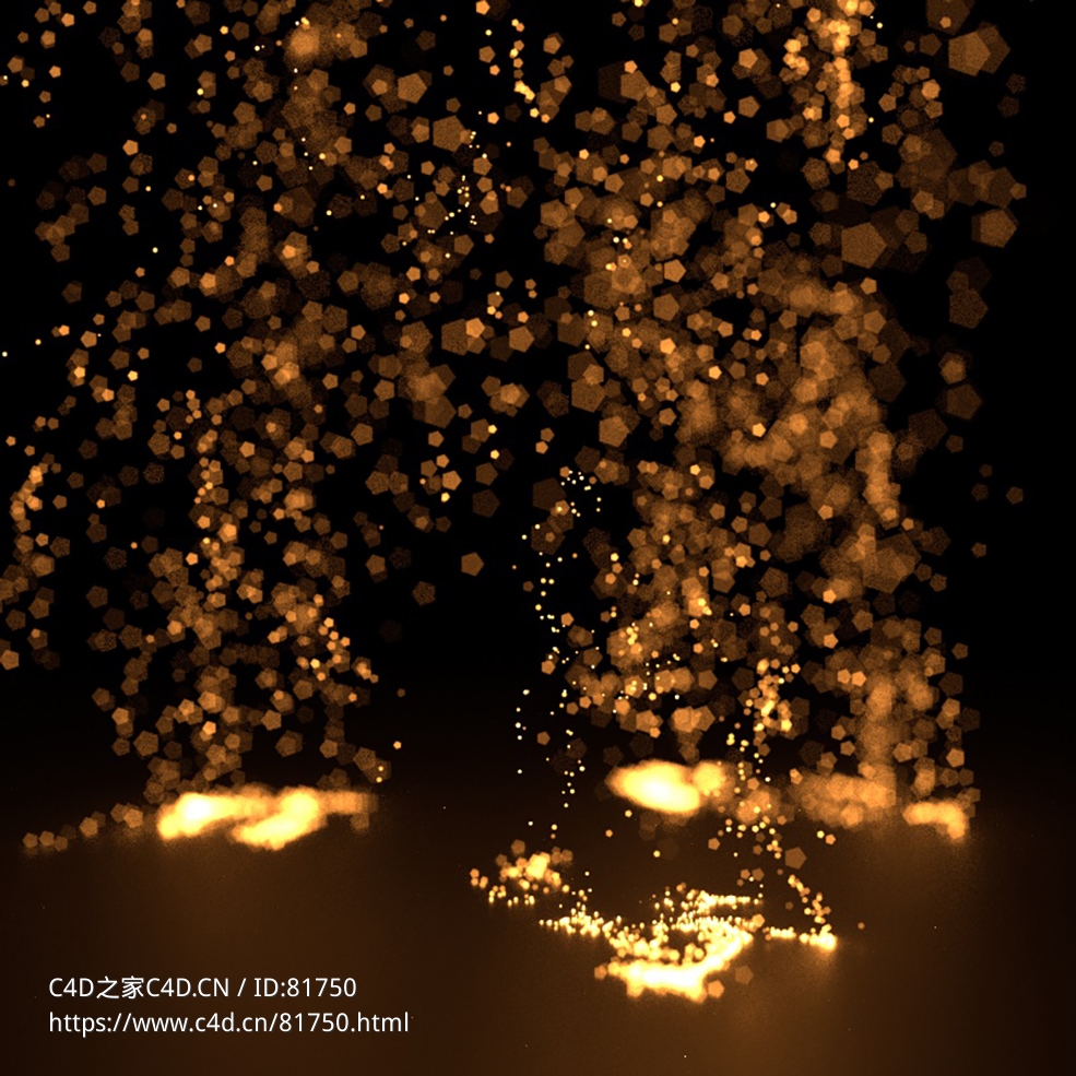 金色光斑发射金色粒子雨emitter gold rain r16-r23 x-particles cycles4d - C4D之家 - 033.jpg