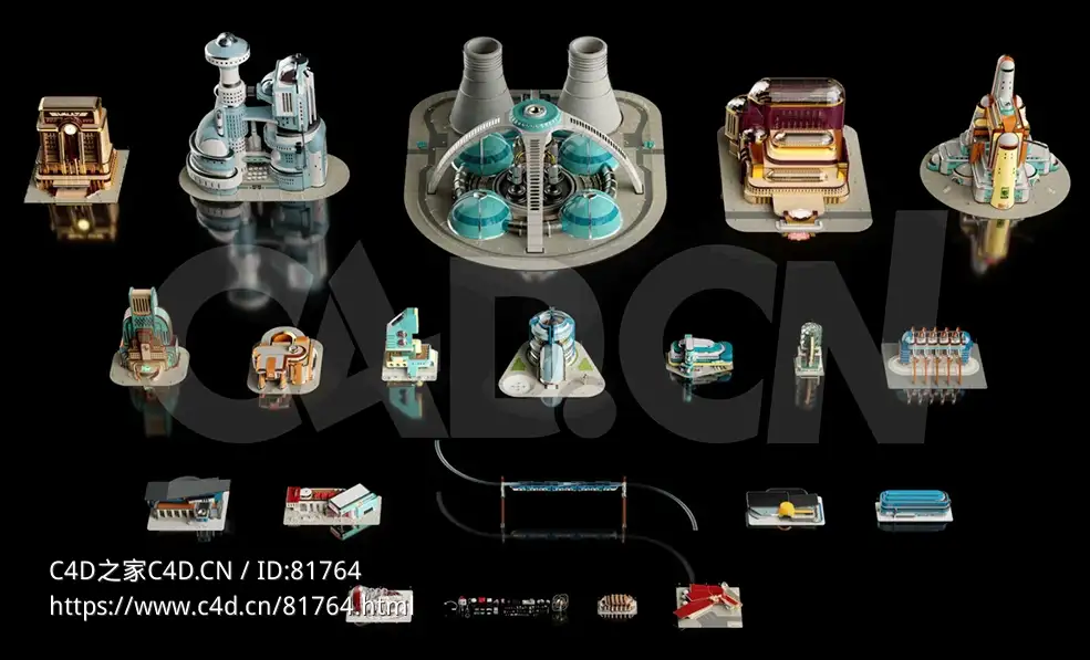 未来科幻建筑原子朋克乌托邦楼房城市场景Kitbash3D - AtomPunk - C4D之家 - 屏幕快照-2023-08-30-下午11.43.14.jpg