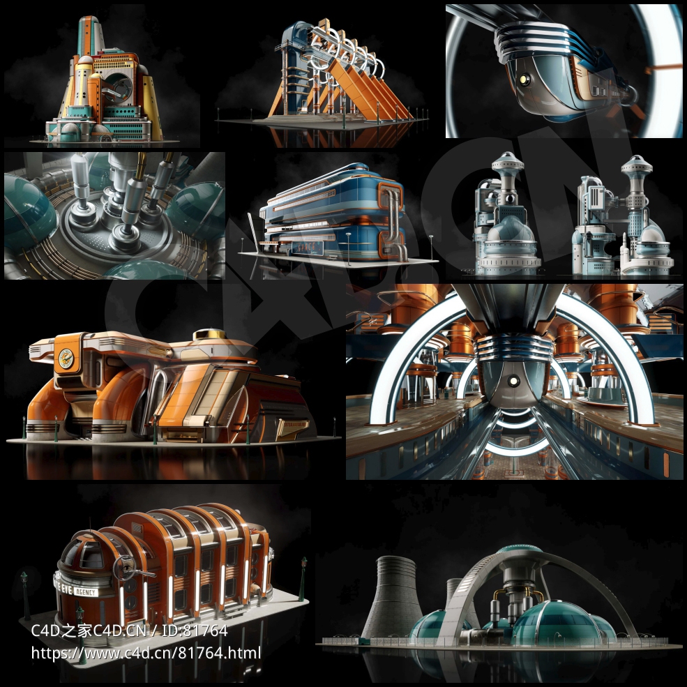 未来科幻建筑原子朋克乌托邦楼房城市场景Kitbash3D - AtomPunk - C4D之家 - 未命名.jpg