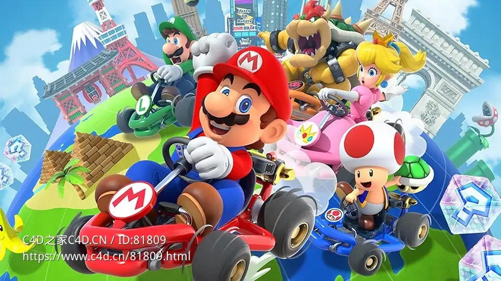 千余个超级马里奥赛车之旅元素模型合集Mario Kart Tour - C4D之家 - mariokarttourblogroll-1569960255498.jpg