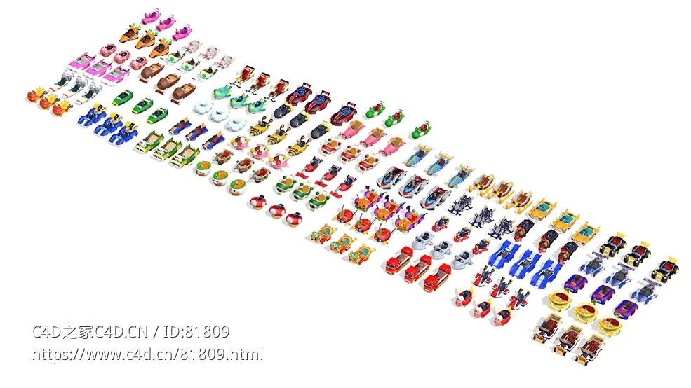 千余个超级马里奥赛车之旅元素模型合集Mario Kart Tour