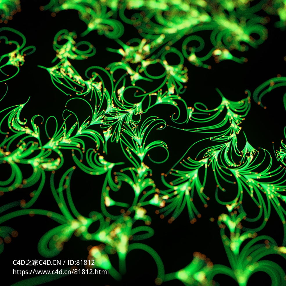 花草发光线条intersection detection branch r16-r23 x-particles cycles4d - C4D之家 - 075.jpg